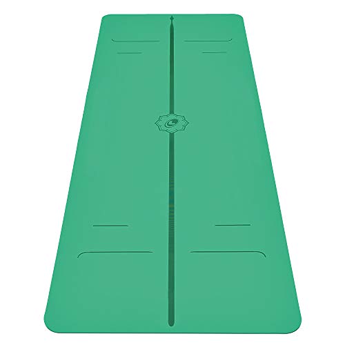 Liforme Evolve Yoga Mat - Patented Alignment Design, Advanced Non-Slip Grip - color: Green