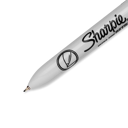 Sharpie Retractable Permanent Markers, Ultra Fine Point, Black, 3 Count - size: 1 Count (Pack of 3)