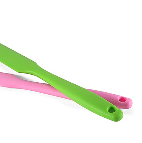 Small Silicone Spatulas Bulk for Kitchen, Baking, Cake Icing, Resin Craft(set of 6), Mini Silicon Scraper Tool, Jar Spatula with Long Handle Heat Resistant, Waxing Sticks Large with Slant for Hard Wax | Mini Silicone Spatula Bulk for Kitchen, Baking, Cake