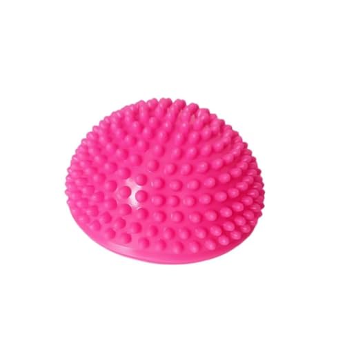 Half Balance Training Ball - Small PVC Semi-Round Stability Trainer with Textured Non-Slip Surface - Balance Board for Core Workouts - color: Pink