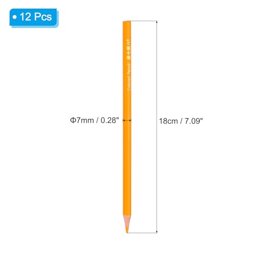 PATIKIL Medium Yellow Colored Pencils Set,12 Pcs Oil Color Pencils Wooden Coloring Drawing Pencil for Artists Art Painting - color: Medium Yellow