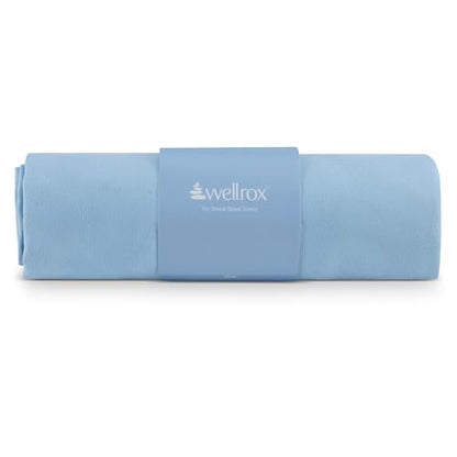 Wellrox Microfiber Yoga Hand Towel – Super Soft, Quick-Dry, Non Slip Yoga Towel for Hot Pilates, Gym & Workouts (26.5" x 16", Blue) - color: Blue