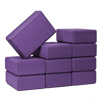 3in Foam Bulk Yoga Blocks, 10 Pack - color: Purple
