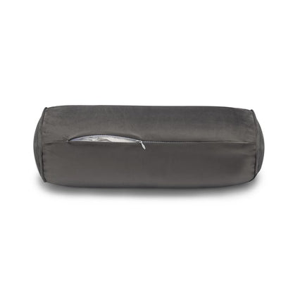 Neck Roll Pillow - color: Dark Grey (Vetlet)