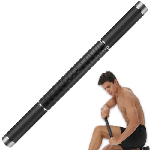Massage Roller Stick, 17-Inch Muscle Roller Stick for Legs - color: Black