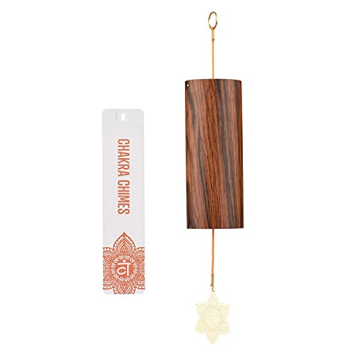Chakra Chimes Natural Bamboo Wind Chimes Meditation Chord Windchime Wind Bell for Home Decoration Zen Mindfulness Sacral Chakra - color: Sacral