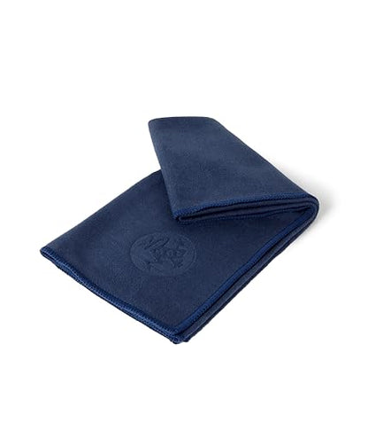 Manduka eQua Hand Towels - 16" | Rapid Moisture Activated Grip | Quick Drying, Soft Microfiber | Machine Washable | 16 x 24 inches | Midnight - color: Midnight, size: 16" x 24"
