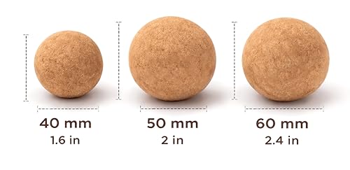 Cork Massage Ball Set, Myofascial Release for Trigger Points & Knots | Fascia Release, Eco-Friendly, Travel Bag Included