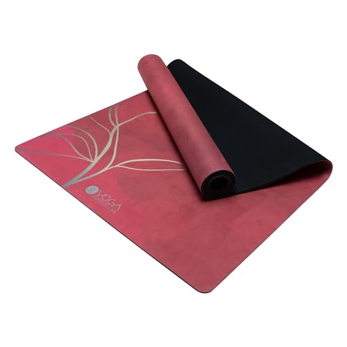 YOGA DESIGN LAB | The Combo Yoga Mat | 2-in-1 Mat+Towel | Eco Luxury | Ideal for Hot Yoga, Power, Bikram, Ashtanga, Sweat | Studio Quality | Includes Carrying Strap! - color: Iris, size: 3.5mm