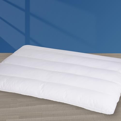 MINUPWELL Ultra Flat Pillows for Sleeping Thin, 7D High Support 2.5 inch Height Ultra Thin Pillows,Slim Bed Pillows for Stomach Sleeper,Standard Size -18x26 in - color: White, size: 1Pc-Standard Size