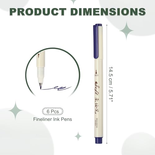 PATIKIL Fineliner Colored Pens, 6 Pcs Purple Felt Brush Tip Fineliner Marker Waterproof Ink Watercolor Coloring Book Art Supplies Set for Artist Journaling Scrapbooking - color: Purple