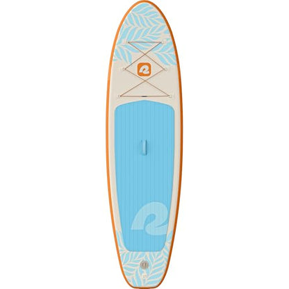 Retrospec Weekender Inflatable Stand Up Paddle Board Includes Paddle, Pump, and Accessories 10’6” Lightweight iSUP, Puncture Resistant Inflatable Paddle Board for Adults - color: Creamsicle