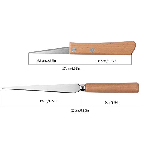 2pcs-Wooden Handle Fettling Knife for Pottery/Sculpting/Ceramic/Polymer Clay Carving Modeling Craft Art DIY Tools