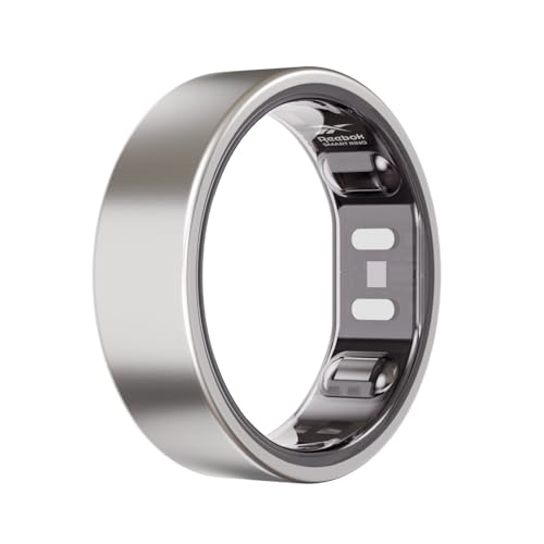 Reebok Smart Ring for Women or Men, Matte Silver, Size 6 Fitness Ring | The Next Generation of Wearable Technology & a Fitness & Sleep Tracker That Monitors Wellbeing & Recovery - color: Silver, size: 6