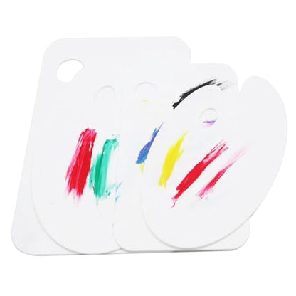 4Pcs Acrylic Paint Palette,Paint Pallet,Art Palette,for DIY Art or Oil Watercolor Painting Palette - style: White