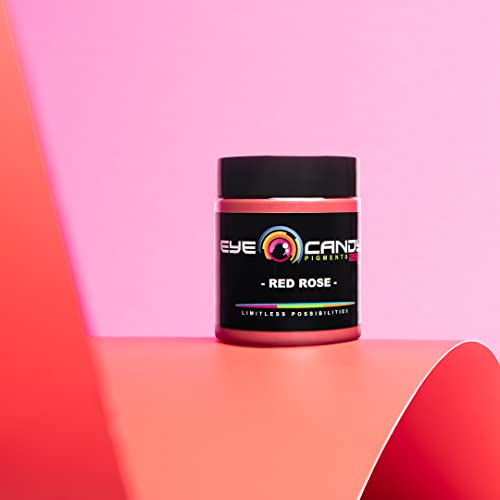 Eye Candy Pigments Premium Red Mica Powder - Red Rose (50gr) - for Epoxy, Resin, Soap, Paint, Woodworking, Acrylic Pouring, Bath Bombs, Fishing Lures - DIY Arts and Crafts Additive - color: Red Rose