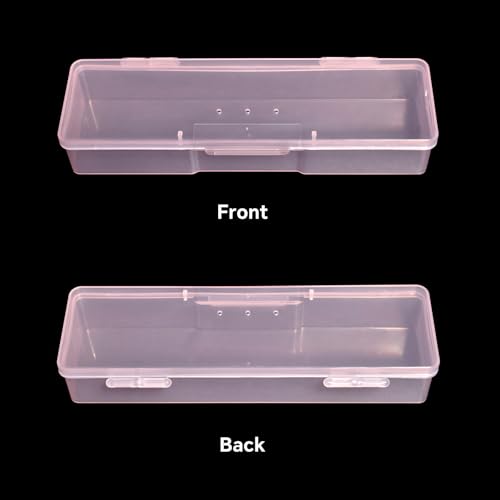4Pcs Transparent Storage Boxes For Nail Tool Professional Pedicure Manicure Tools Set Plastic Nail Art Tool Box Storage Case Nail Supplies, White & Pink - color: 4PCS White&Pink