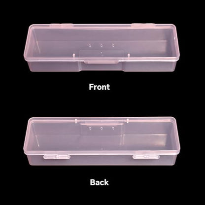 4Pcs Transparent Storage Boxes For Nail Tool Professional Pedicure Manicure Tools Set Plastic Nail Art Tool Box Storage Case Nail Supplies, White & Pink - color: 4PCS White&Pink