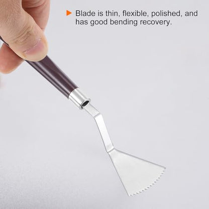 HARFINGTON 9pcs E1-E9 Painting Palette Knife Set Stainless Steel Art Spatula Painting Pallet Knives Scrapers Tools with Plastic Handle for Acrylic Oil Canvas Mixing Spreading