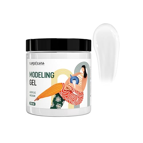 KAMENSKAYA Gel Medium for Acrylic Paint - 8.45 fl oz (250 ml) - color: Transparent Gel, size: 8.45 Fl Oz (Pack of 1)