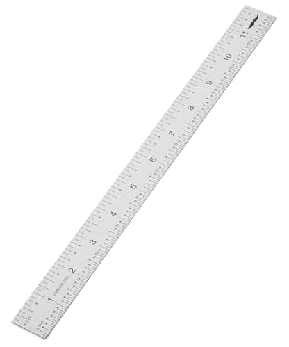 Mr. Pen- Machinist Ruler, 12 Inch, Stainless Steel Imperial | Precision Measuring Tool, 1/8", 1/16", 1/32", 1/64" Graduation for Engineering, Carpentry, Drafting, Office, School - style: 12 inch