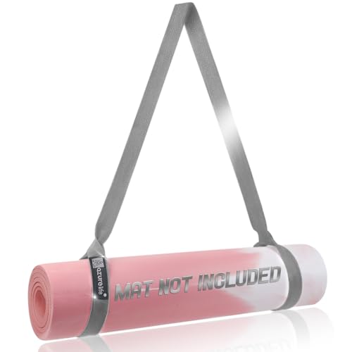 A AZURELIFE [MAT NOT Included] Yoga Mat Sling, Yoga Mat Straps for Carrying, Easy-Cinch Yoga Mat Holder Strap - color: Gray