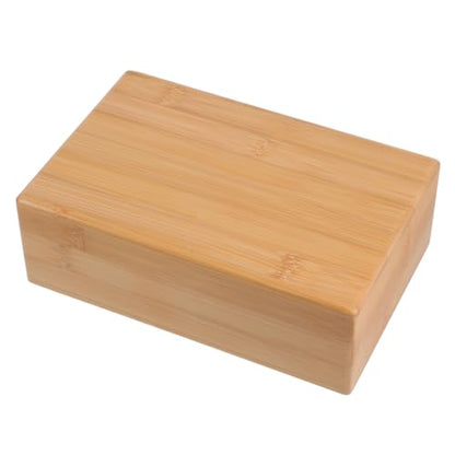 VANZACK Bamboo Yoga Brick Wooden Yoga Block for Training Dance Practice Home Fitness Smooth Surface Natural Material Portable Auxiliary Tool 9.05 X 5.90 X 2.95 in