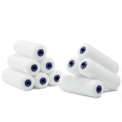 Bates- Foam Paint Roller Covers, 4 Inch, 30 Pack, Bulk High Density | Foam Roller Covers for Paint Roller Use, Smooth Finish Painting, Walls, Cabinets, Furniture & DIY Painting Projects