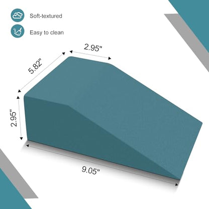 2 Pack Squat Wedge Blocks, Foot and Wrist Yoga Wedges | Soft EVA wedges support heels, feet and wrists for yoga, squats, pushups, balance, stretching, Pilates and home workouts. - color: Dark Blue