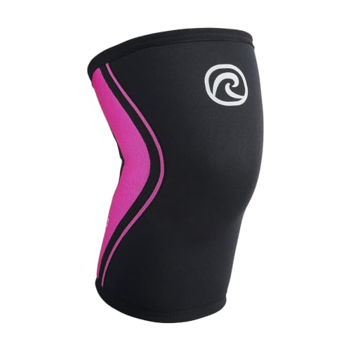 Rehband 5mm Knee Sleeves for Functional Training, Cross-Training & Powerlifting, Weightlifting Knee Support made of Neoprene, Unisex, Colour:Pink - 1 Piece, Size:X-Small - color: Pink - 1 Piece, size: X-Small
