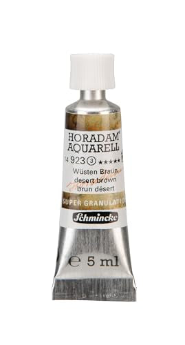 Schmincke - HORADAM® AQUARELL, Super Granulation, 14 923 001 Desert Brown, 5 ml tube, very strong granulating colors, finest, super granulating watercolors - color: 923 desert brown