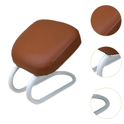 Kneeling Meditation Stool Chair Sturdy Ergonomic Compact Adults Comfortable Gift Seat Meditation Bench for Studio Praying, Brown - color: Brown