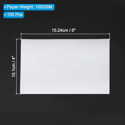 PATIKIL 100 Sheets Vellum Paper 4x6 Silver Tone | Vellum Paper Printable Translucent Paper 100GSM for Invitations Printing - color: Silver Tone