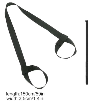Yoga Mat Strap, 2-Pack Adjustable Wide Shoulder Straps for Carrying Yoga Mats, Exercise Mats, Playmats, and Fitness Mats, Black
