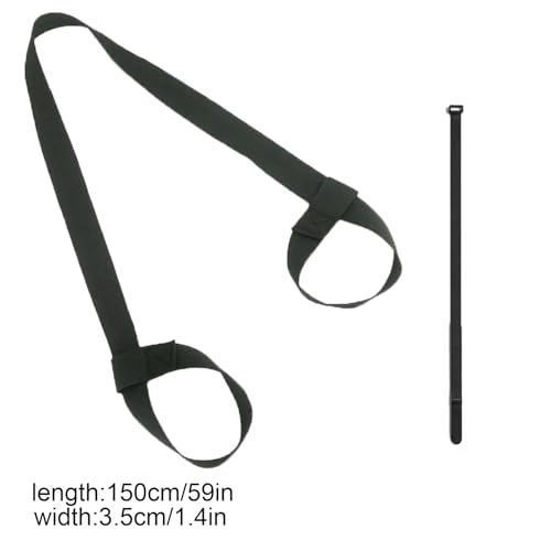 Yoga Mat Strap, 2-Pack Adjustable Wide Shoulder Straps for Carrying Yoga Mats, Exercise Mats, Playmats, and Fitness Mats, Black