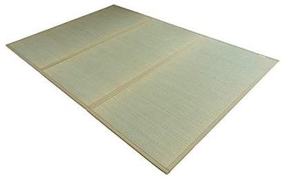 FULI Japanese Tatami Mattress, Foldable Igusa Rush Grass, Natural, Full XL | Tatami Rug, Japanese Floor Mattress Mat, Made in Japan, 0.5 in thick, firm woven surface, tri-fold design - size: Full XL (83"L x 55"W x 0.5"Th), style: Foldable Mat