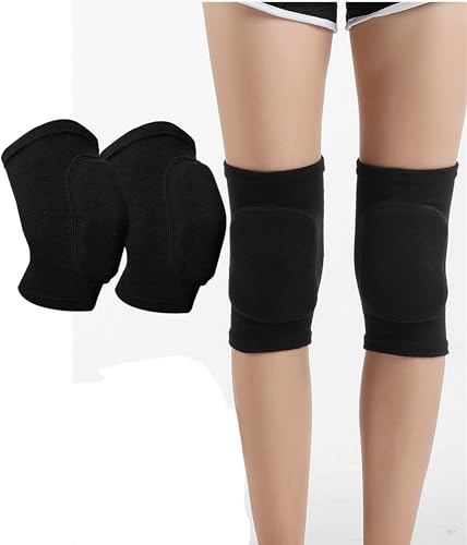 YYaaloa Knee Pads Sponge Knee Brace Breathable Flexible Elastic Knee Support for Volleyball, Dancing, Football, Yoga, Basketball, and Skating (Medium, Black 1Pair) - color: Black 1Pair