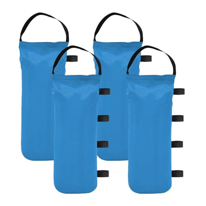 145 LBS Canopy Weights Sand Bags, 4-Pack Sand Bags for Weight Outdoor Advertising Tent Sunshade Fixed Windproof Pop up Canopy Tent Weights (Blue) - color: Blue