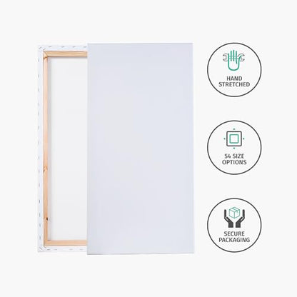 Value Pack of 1 Stretched Canvas 33x33 inch, 1-1/2 (1.5) inch deep for Your Paintings/Artwork/Wall Art/Wall Decor (Pack of 1 Canvas, 33 x 33 inch, Square) - size: 33 x 33 inch, style: Pack of 1