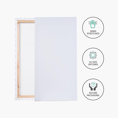 Value Pack of 1 Stretched Canvas 12x36 inch, 3/4 (0.75) inch deep for Your Paintings/Artwrok/Wall Art/Wall Decor (Pack of 1 Canvas, 12 x 36 inch, Portrait) - size: 12 x 36 inch, style: Pack of 1