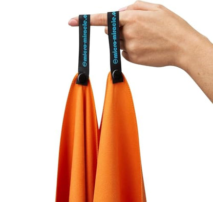 2-Pack Microfiber Towel - XXL Travel Quick Dry and Extra Soft Microfiber Towels, Lightweight and Compact for Gym, Swim Practice, Travel, Backpacking, Camping, RV, Beach, Camping - color: Orange