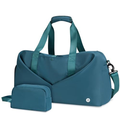 Ceneda 20" Gym Bag for Women with Wet Pocket & Shoe Compartment, Lightweight Duffel Waterproof Carry On Duffle for Travel, Yoga, Overnight (Teal) - color: Teal