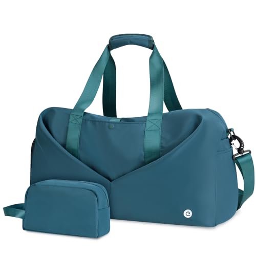 Ceneda 20" Gym Bag for Women with Wet Pocket & Shoe Compartment, Lightweight Duffel Waterproof Carry On Duffle for Travel, Yoga, Overnight (Teal) - color: Teal