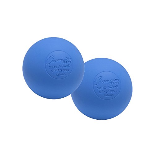 Champion Sports Lacrosse Balls & Rhino Skin® Foam Balls – Official Size Balls for Games, Practice & Training, NCAA, NFHS & SEI Certified, Multiple Colors, Packs & Styles Available - color: Blue, size: 2-Pack