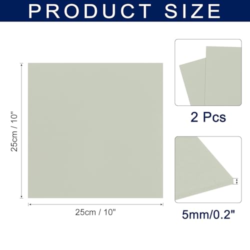 MECCANIXITY Foam Sheets Crafts 10x10 Inch 5mm EVA Craft Foam Paper Foam Sheets for Crafts Projects DIY Cosplay Modeling, Light Grey, 2 Sheets - color: Light Grey, size: 5mm