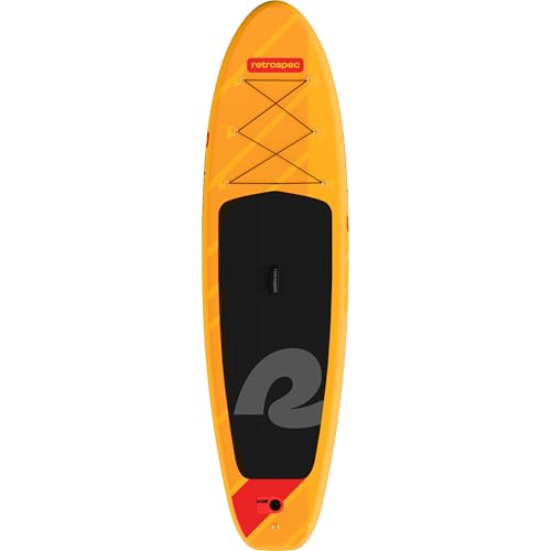Retrospec Weekender Inflatable Stand Up Paddle Board Includes Paddle, Pump, and Accessories 10’6” Lightweight iSUP, Puncture Resistant Inflatable Paddle Board for Adults - color: Sunglow 1
