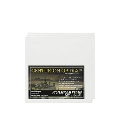 Centurion Deluxe Professional Oil Primed Linen Canvas Panels - 18"x18" - 3 Pack of Linen Canvases for Painting, Artwork and More - size: 18"x18"