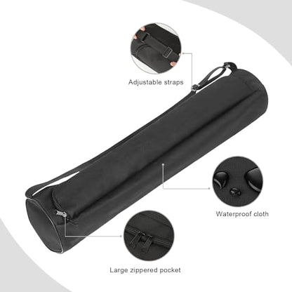 EVEME Yoga Mat Bag for Women & Men,Travel Yoga Gym Bag for 1/4" 1/3" Thick Exercise Yoga Mat,Fitness mat bag,sprot mat pouch - color: Extra Large-Black