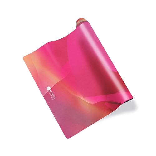 YOGA DESIGN LAB | The Combo Yoga Mat | Eco Luxury | Ideal for Hot Yoga, Power, Bikram, Ashtanga, Sweat | Studio Quality | Includes Carrying Strap! - color: Rose, size: 1.5mm