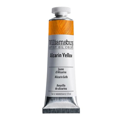 Williamsburg Artist Oil Colors, Alizarin Yellow, 37 ml Tube | Artist grade oil paint delivering rich texture, high pigment load, and distinctive handmade character. - color: Alizarin Yellow, size: 1.25 Fl Oz (Pack of 1)